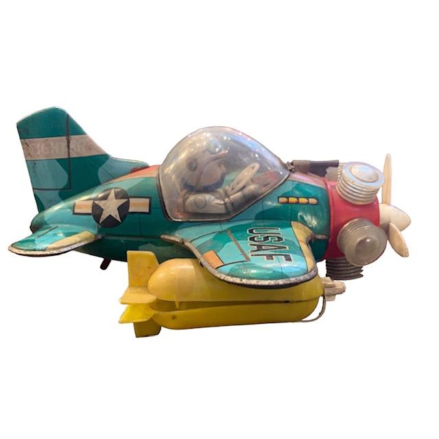 飛行機ブリキ USAF ファイターパイロット 日本製 1950年代 昭和レトロ