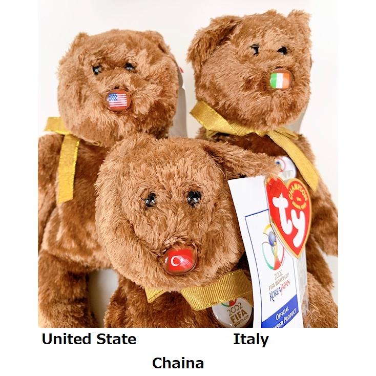 くまぬいぐるみ Ty社ビーニーズベイビーズ 2002 FIFAワールドカップ