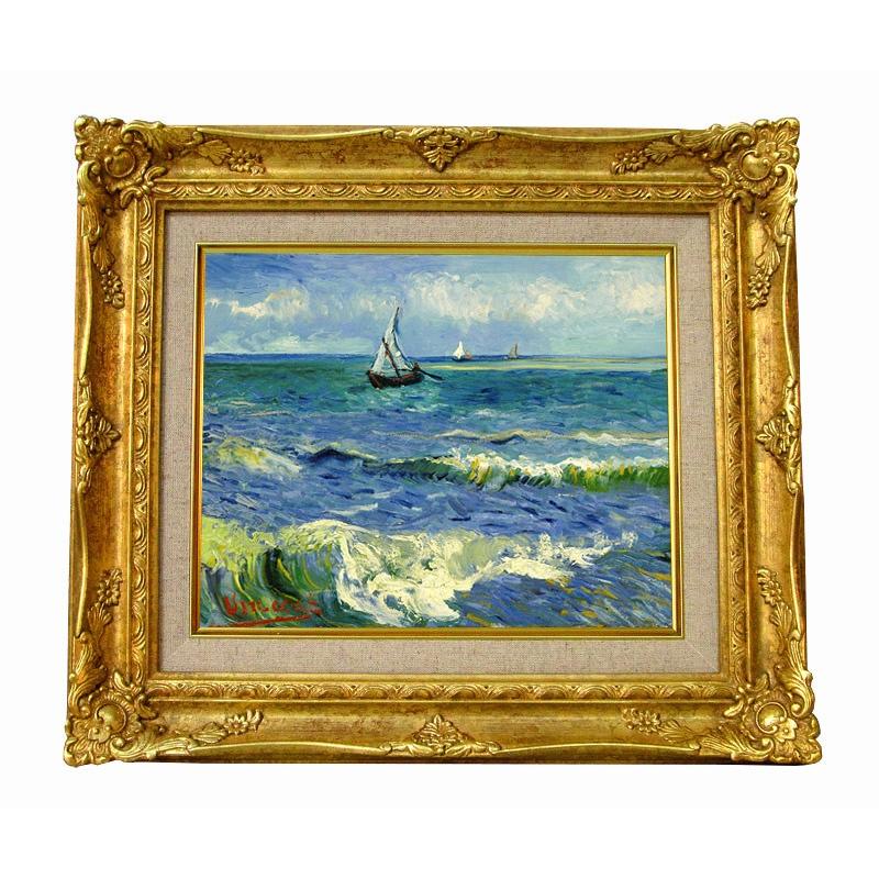 世界の名画 ゴッホ サントマリーの海の風景 ジクレーキャンバス複製画