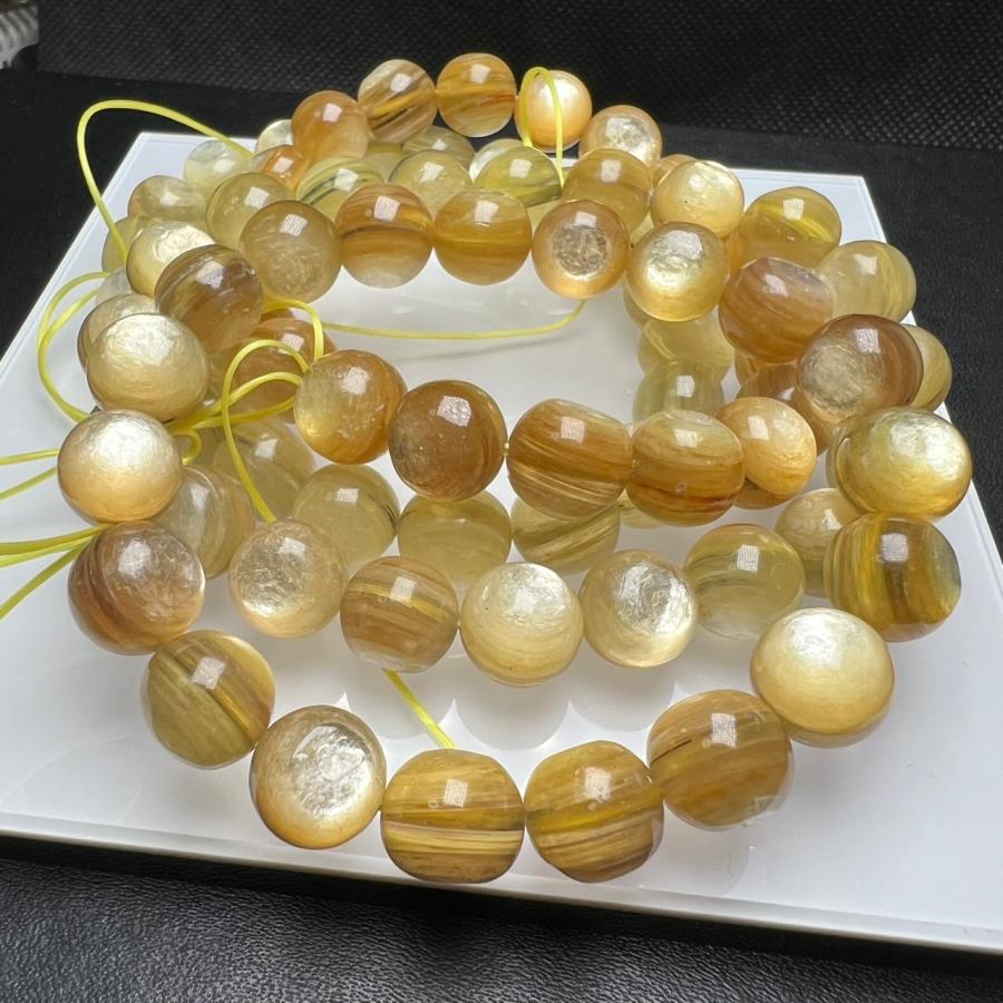 ゴールデンマイカ 12mm ブレスレット 天然石ブレスレット : STONEBIKA