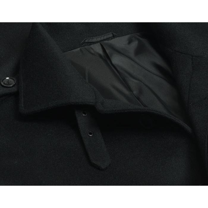 スーツスタイルMARUTOMI ロングコート ウールカシミヤ混 ブラック 黒