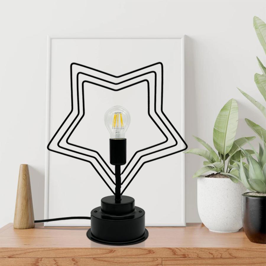 テーブルランプ 北欧 金属製星型 ゴールド ブラック おしゃれ 卓上