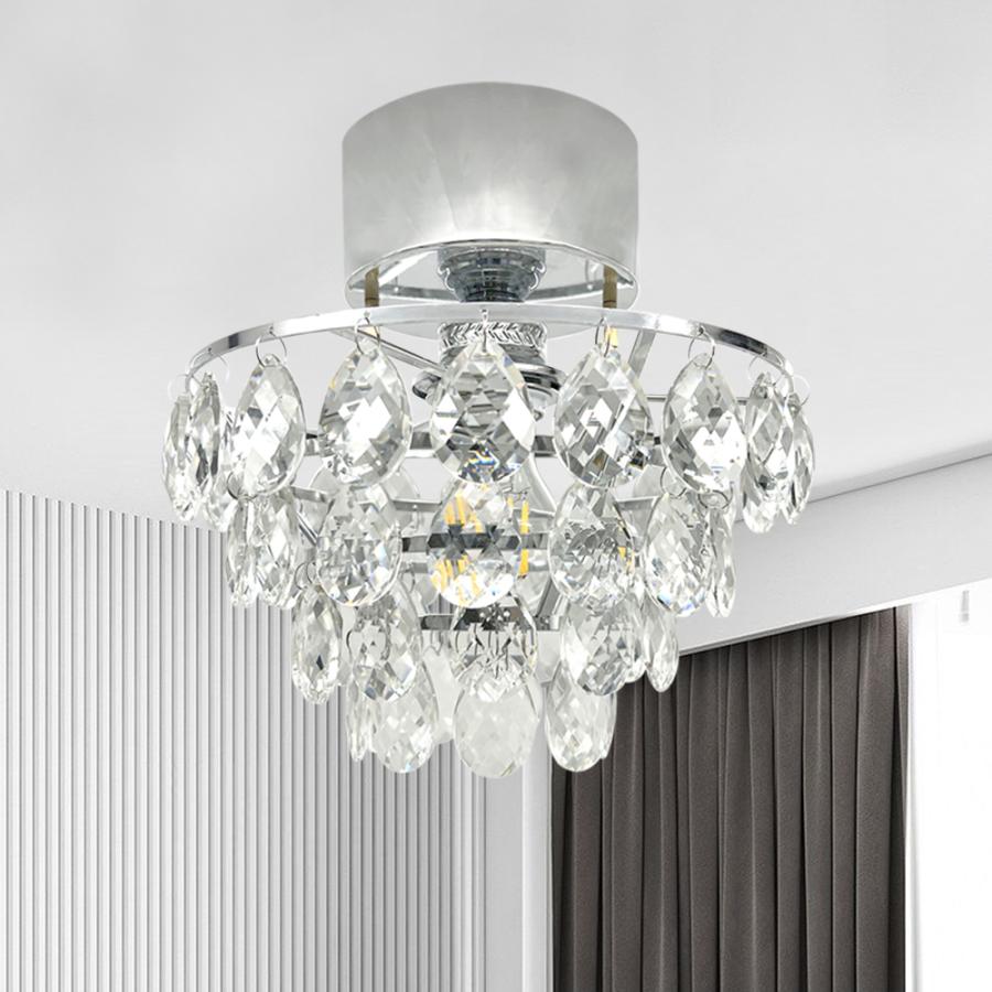 シャンデリア シーリングライト クリスタルガラス 天井照明 寝室用