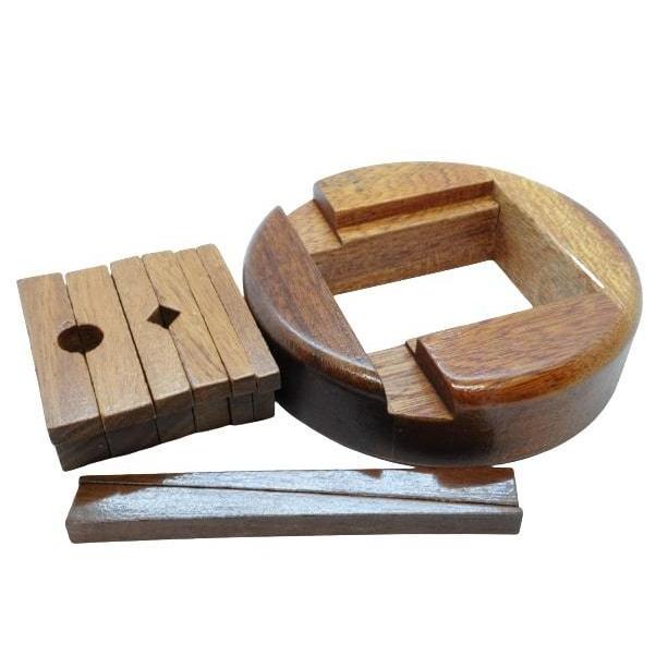 墨文字製作所 篆刻必需品 円形印床（いんしょう） 楡製 低床 クサビ式