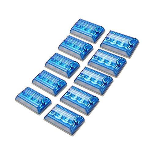 トラック 角型 青色 10個 マーカーランプ サイドマーカー LED 24V 四角