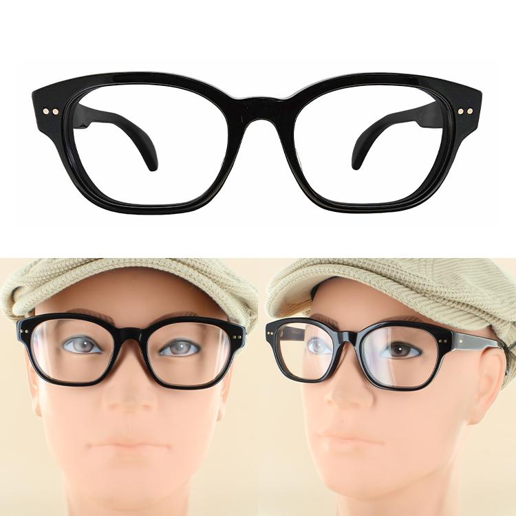 度付き メガネ 眼鏡 日本製 セルロイド メガネフレーム 七枚丁番 鯖江