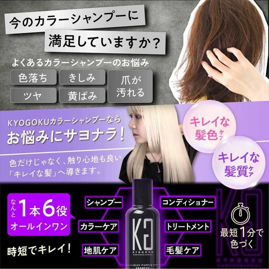 KYOGOKU カラーシャンプー ブルーパープル 200ml : サンドラッグe-shop