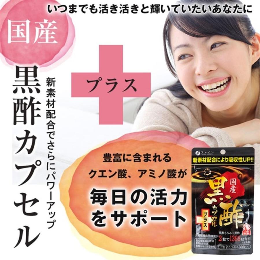 FINE JAPAN ◇ファイン 国産黒酢カプセルプラス 60粒 : サンドラッグe