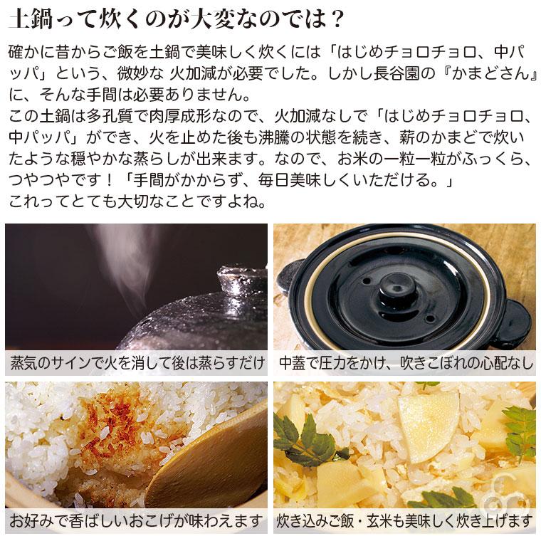 長谷園 かまどさん 1合炊き 伊賀焼 直火専用 ACT-02 一合炊き ご飯鍋