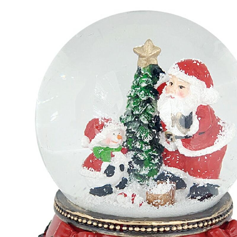 丸和貿易 スノードーム オルゴール オーナメント ライト 電池式