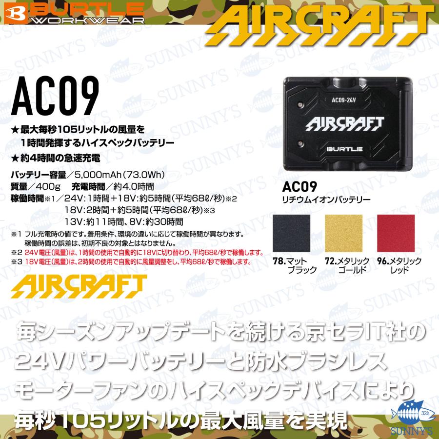 BURTLE（バートル） 2025 最新 空調服 ファン付きウェア用 空調 作業服