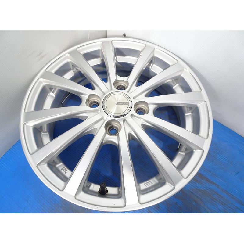 ◇WEZEN◇14x4.5J +45 4穴 100 中古 アルミホイール 4本【福島発 送料