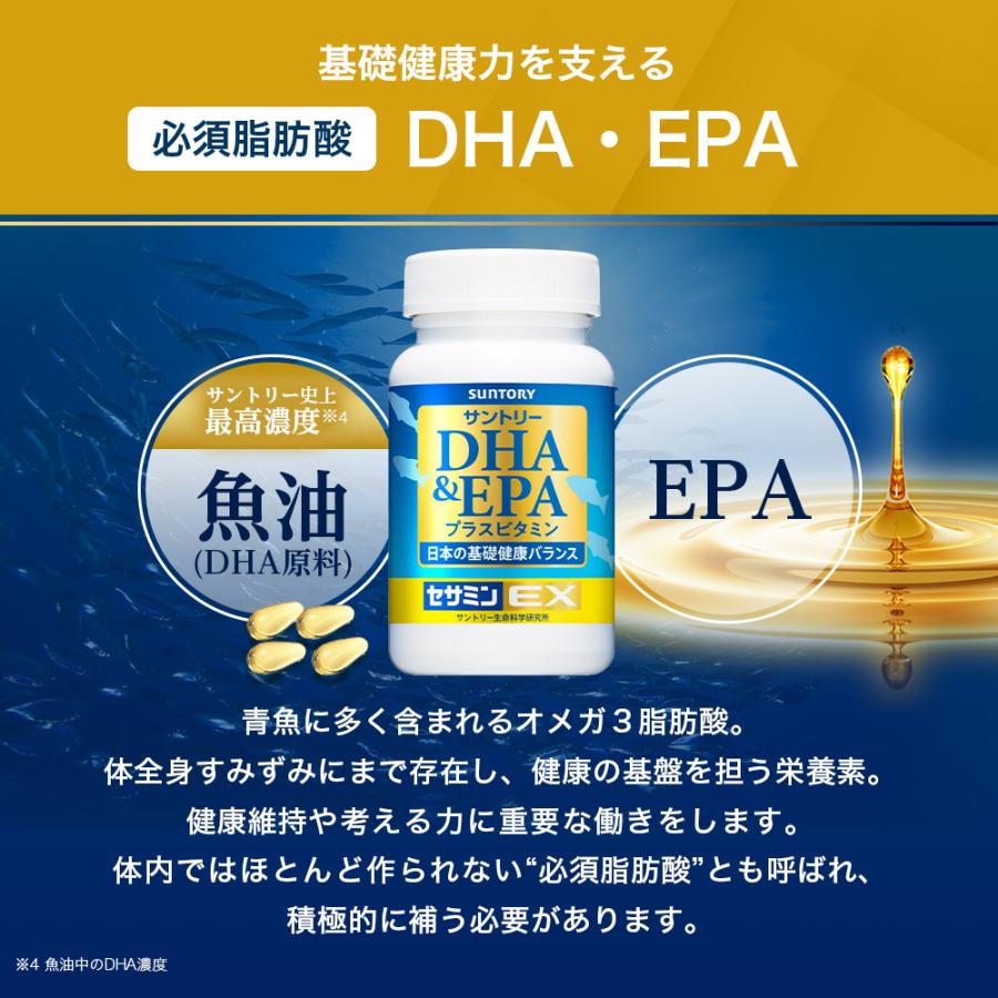 サントリーウエルネス DHA&EPA＋セサミンEX オメガ脂肪酸 120粒＋240粒