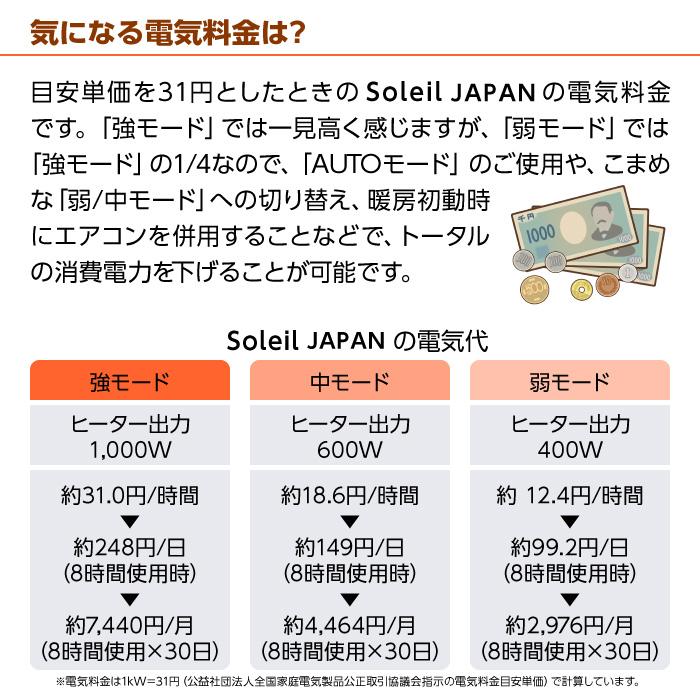 日本製】パネルヒーター Soleil JAPAN キャスター付き リモコン付き