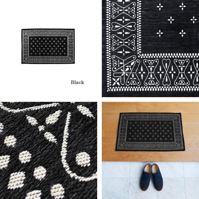 Cross Bandanna Rug “80×50cm クロスバンダナラグ 玄関マット 幅80cm