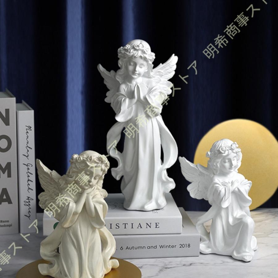 天使 置物 シェル 彫刻像 状態美品 最安値 天使 置物 シェル 彫刻像