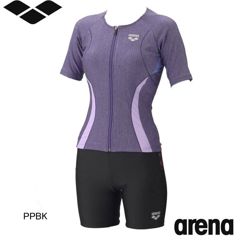 アリーナ（arena） 女性用 フィットネス水着 すらっとセパ 半袖