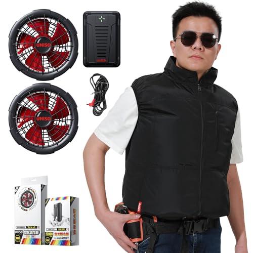 UNISO 空調冷風服 2025年新 24V|ファン付き作業服 【ベスト、4カラー