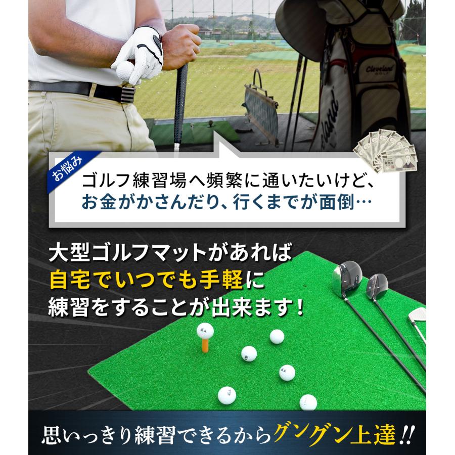 Golf Style ゴルフマット 大型 ゴルフ 練習 マット 素振り ドライバー