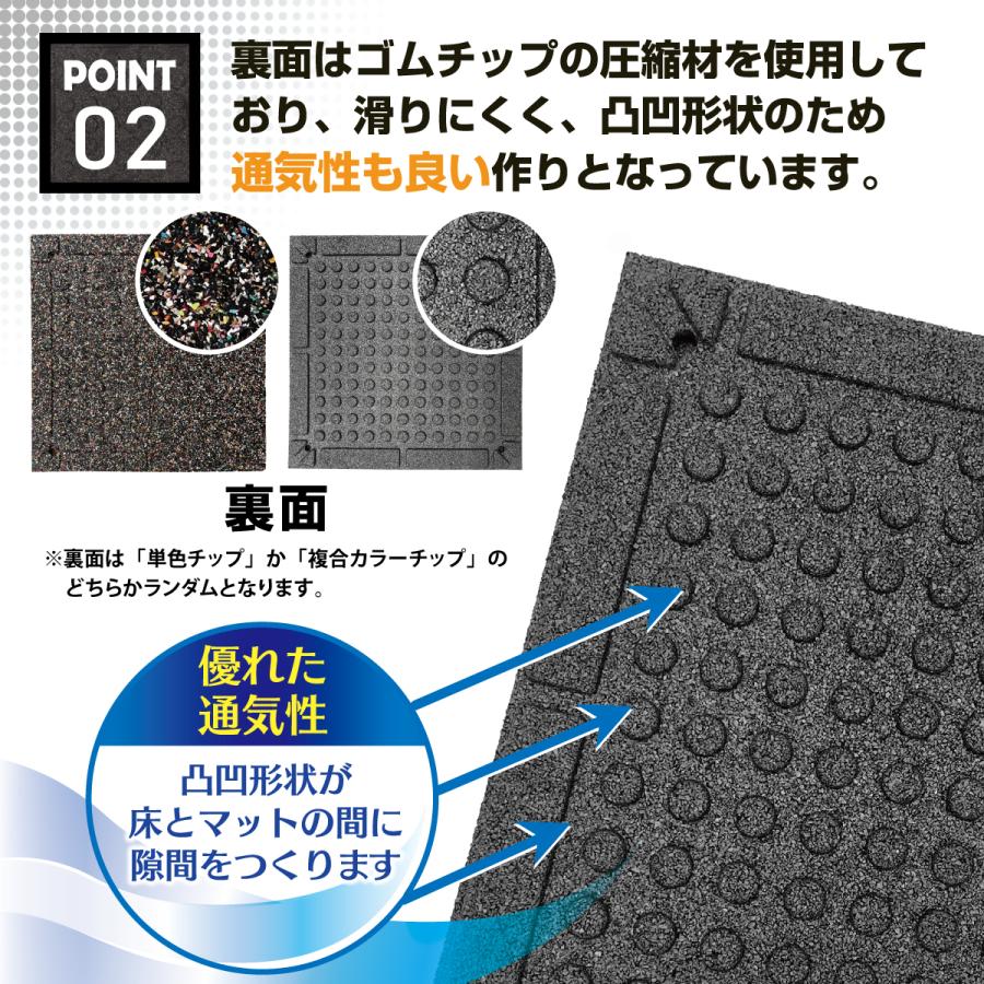 MUSCLE FACTORY ゴム フロアマット ジムマット 25mm トレーニング