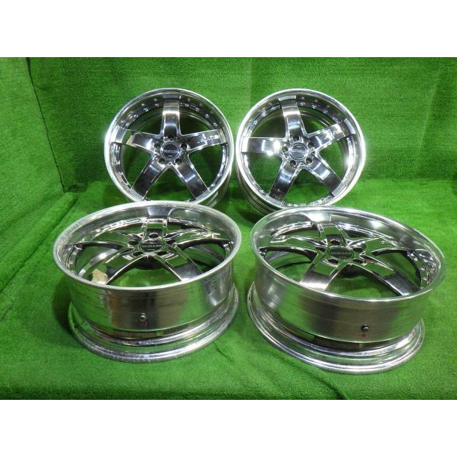 中古 社外 AME シャレン FX ホイール アルミ 19インチ 8J 5穴 4本