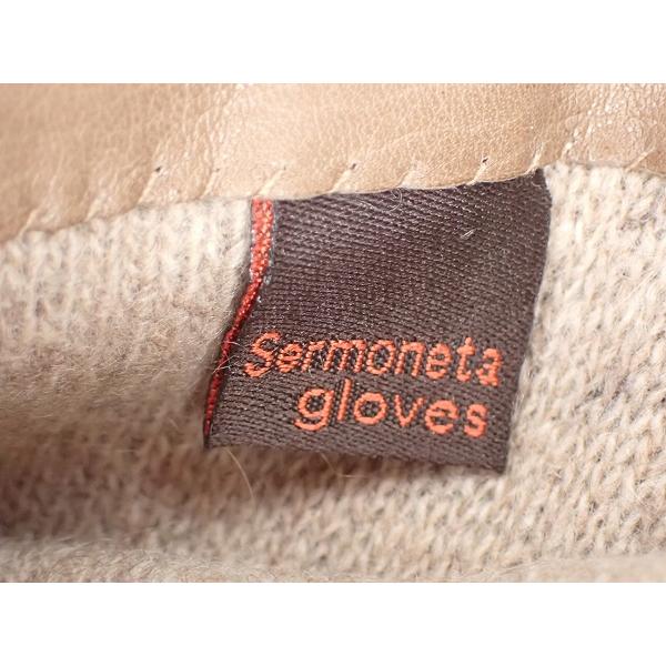 ☆未使用☆Sermoneta gloves ブラウン 本革カシミヤ手袋 2026年最新