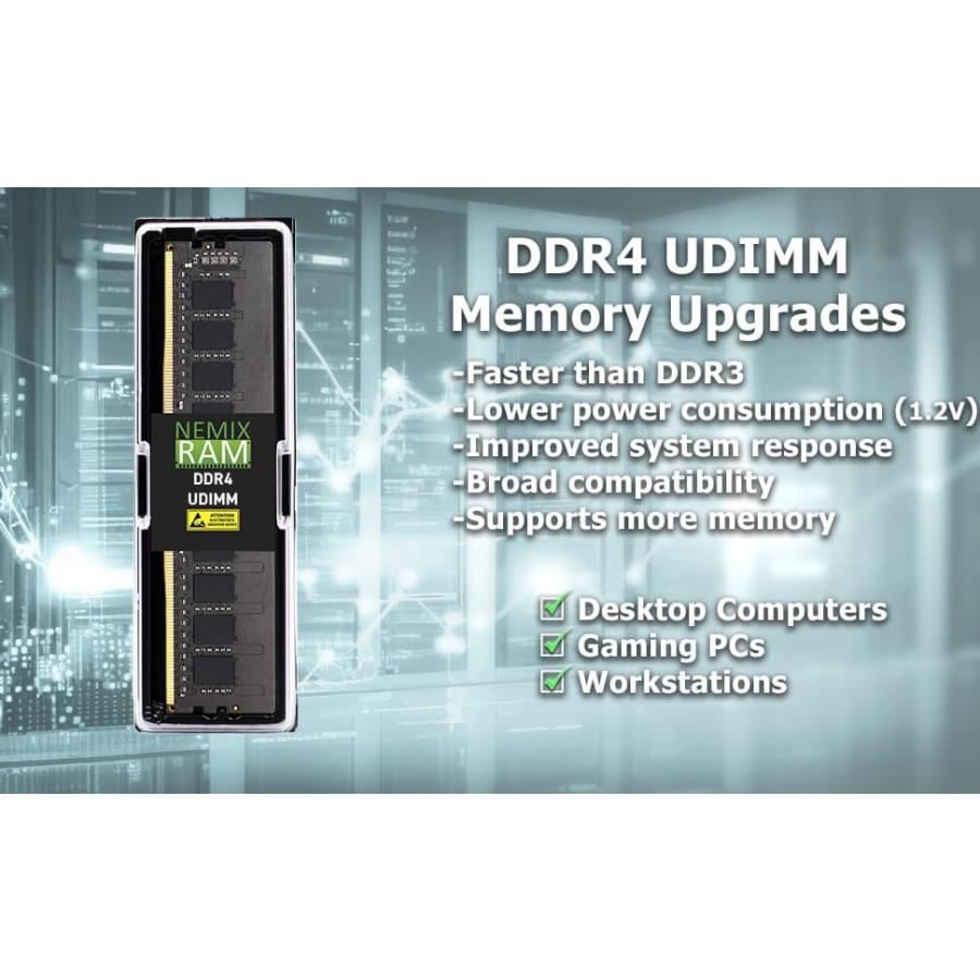 並行輸入品】 64GB (4X16GB) DDR4-2666MHz デスクトップメモリ 2Rx8