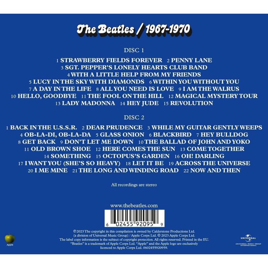 ビートルズ CD アルバム 青盤 THE BEATLES 1967-1970 2023年