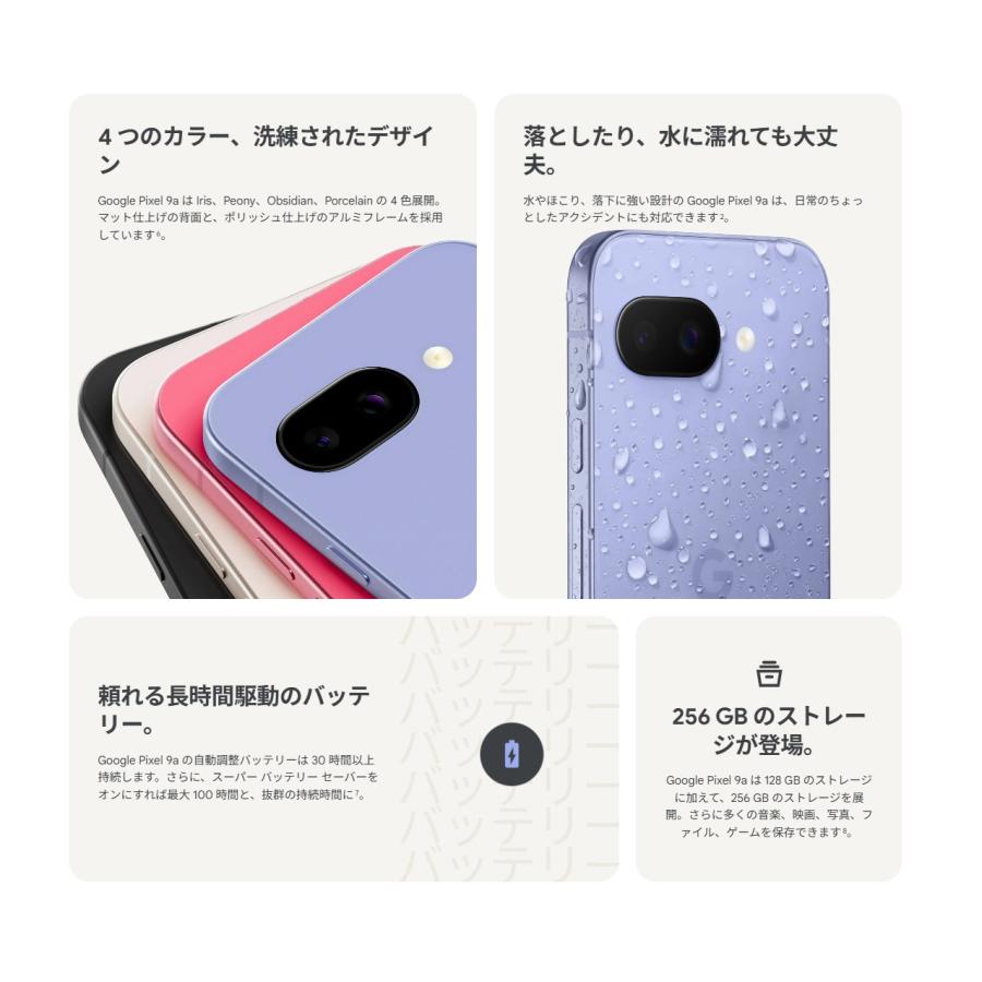 Google Pixel 「 訳あり 未使用品 」SIMフリー 9a 128GB Obsidian [Sim