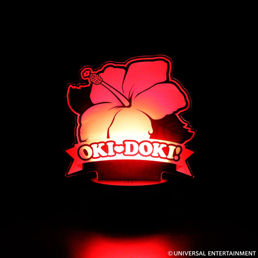沖ドキ！-ハイビスカス LEDアクリルスタンド / 全長18cm LEDライト USB