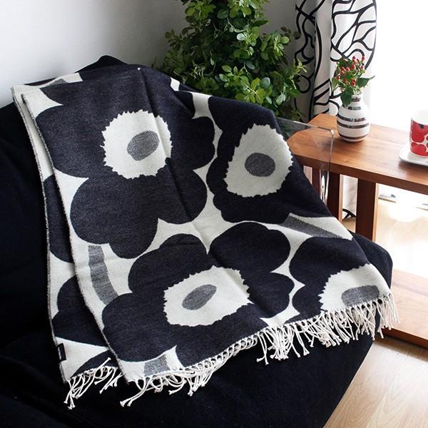 marimekko（マリメッコ） ブランケット Unikko ウニッコ 大判 ホワイト
