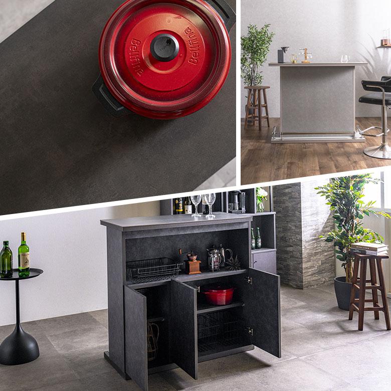 バーカウンター テーブル カウンターテーブル セット L字 受付台