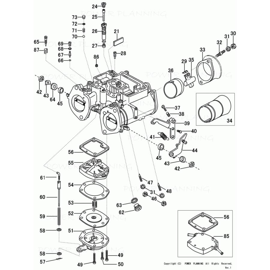 No,36) N107,203-36 アウターベンチュリー 44φ用内径36mm SOLEX