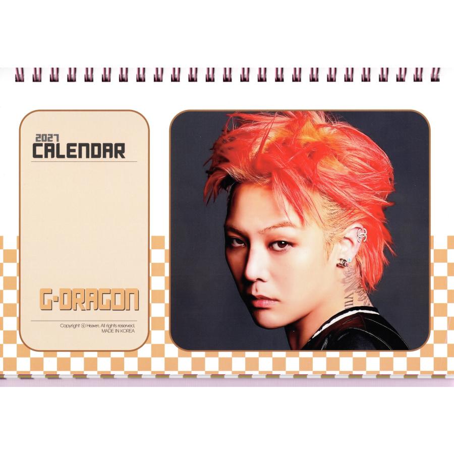 BIGBANG G-DRAGON ジードラゴン グッズ 卓上 カレンダー 2026~2027年(2