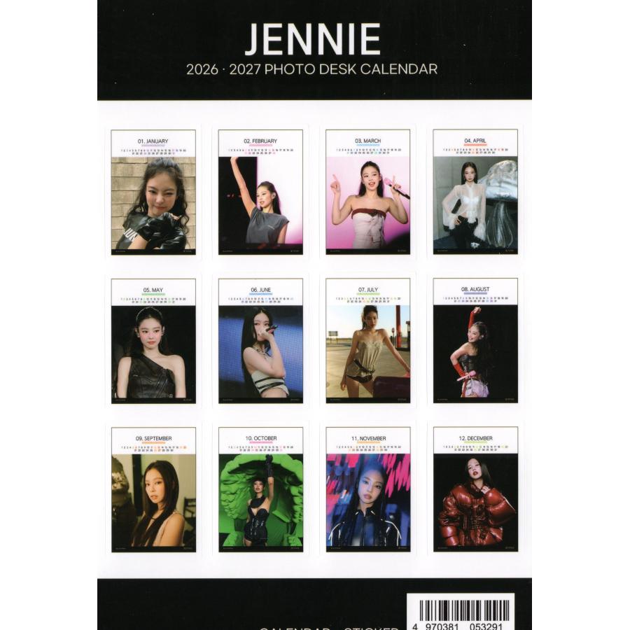 BLACKPINK ブラックピンク ジェニー グッズ 卓上 カレンダー 2026~2027