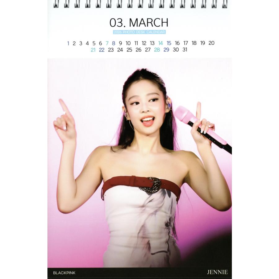 BLACKPINK ブラックピンク ジェニー グッズ 卓上 カレンダー 2026~2027