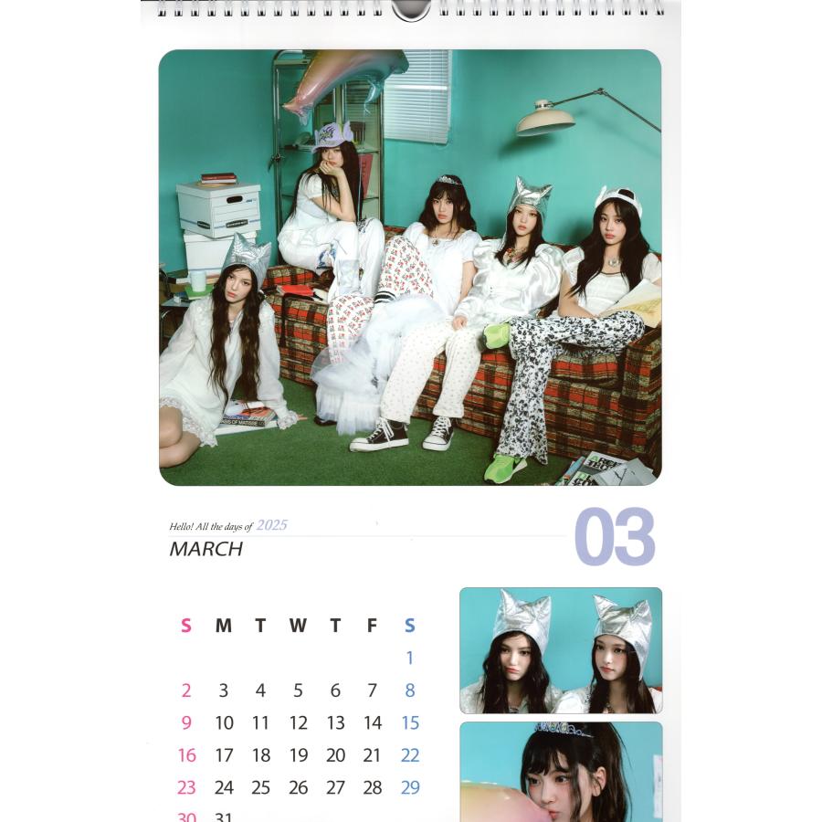NewJeans ニュージーンズ グッズ 大判 壁掛け カレンダー 2025年 (令和