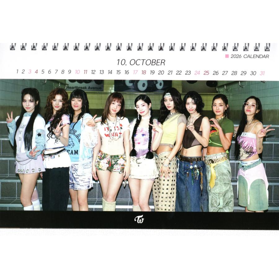 TWICE グッズ 卓上 カレンダー (写真集) 2026~2027年 (2年分) +