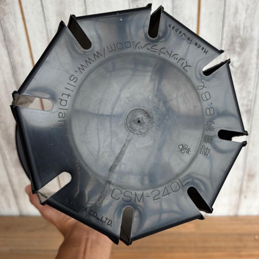 CSM-240L スリット鉢 ロングタイプ（約8号鉢） ブラック メーカー：兼