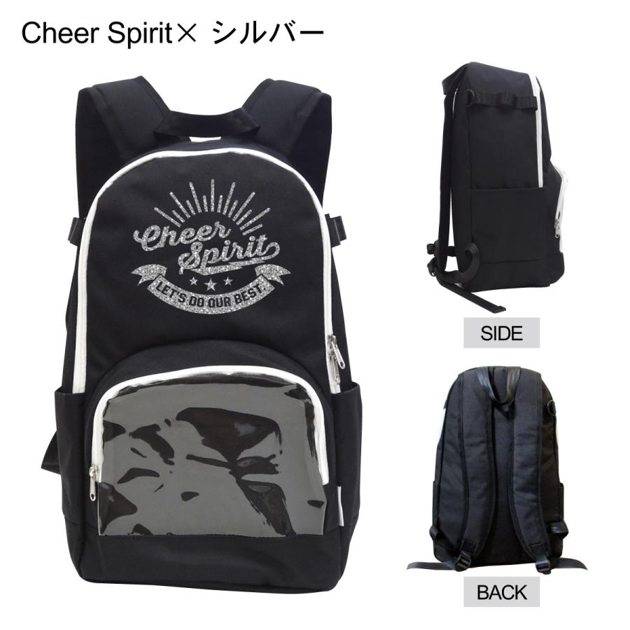 リュック（クリアベースブラック）CheerSpiritグリッターロゴ入り