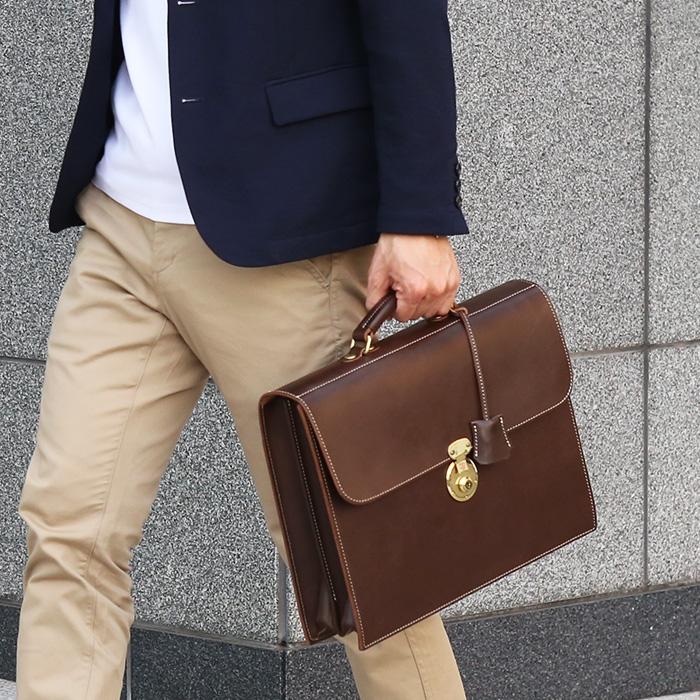 PORCO ROSSO（ポルコロッソ） ビジネスバッグ 鍵付き かぶせ ブリーフ