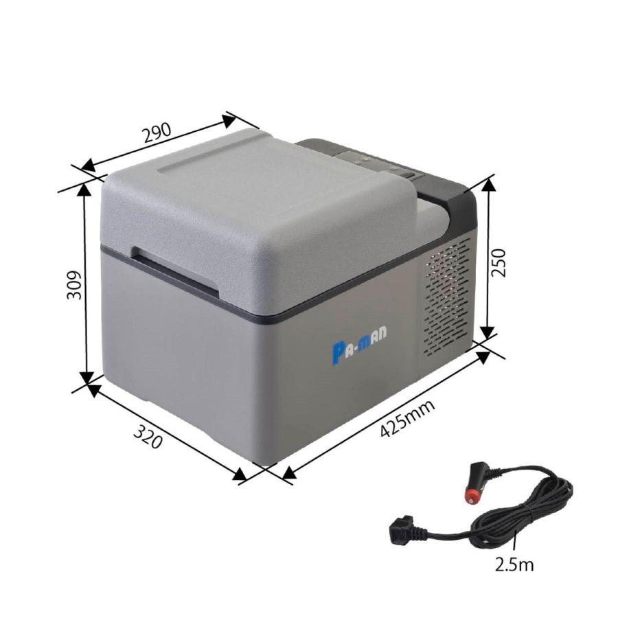 小型冷凍冷蔵庫 12L 車載 DC12/24V 20℃〜−20℃ USBポート付 車中泊