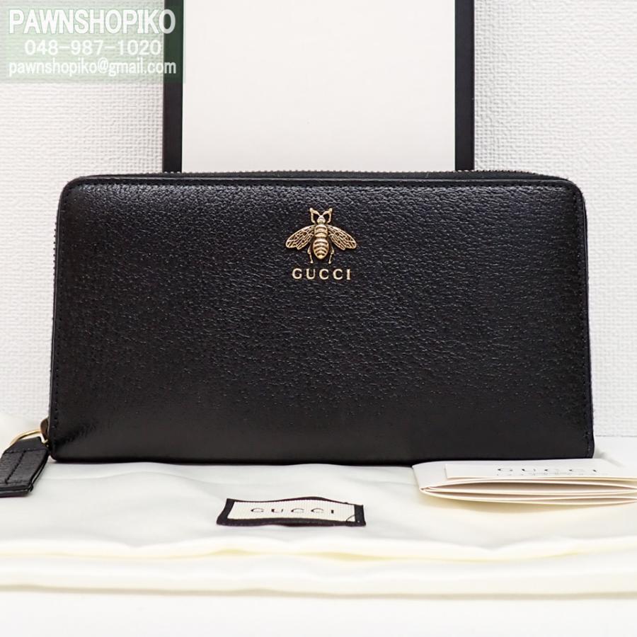 GUCCI（グッチ） アニマリエ メタルビー 蜂 ラウンドファスナー長財布