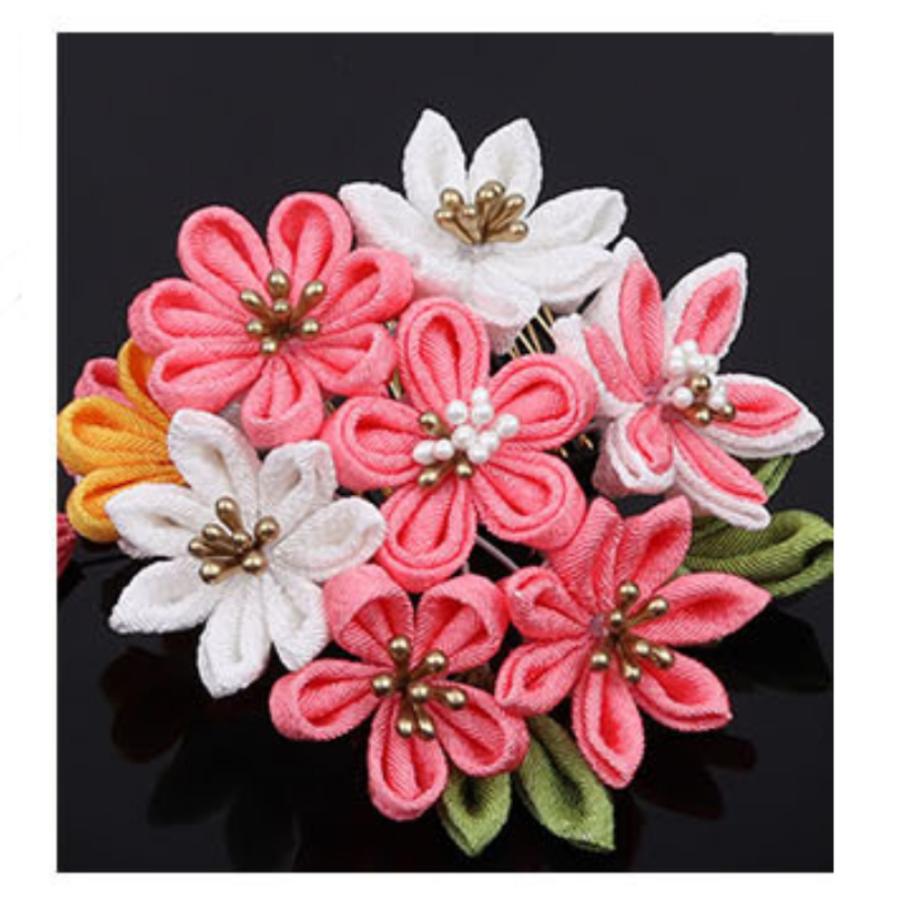 振袖 髪飾り 梅 藤 可愛い かんざし ヘアアクセサリー 2点セット 成人