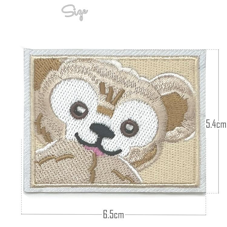 Disney（ディズニー） ワッペン ダッフィ スクエア 刺繍 アイロン 四角