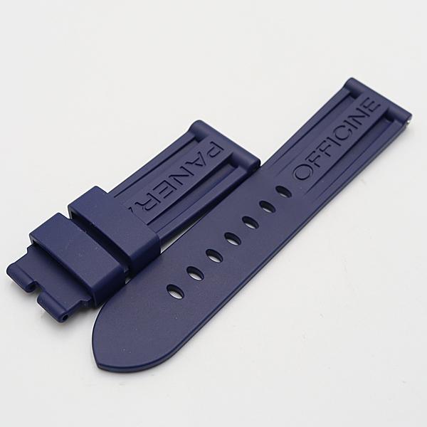 パネライ 純正ベルト 24mm用 ネイビー ラバー メンズ腕時計用 2000000