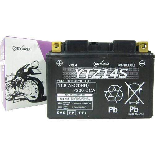 GSユアサ YTZ14S VRLA(制御弁式)バッテリー バイク 密閉型MFバッテリー
