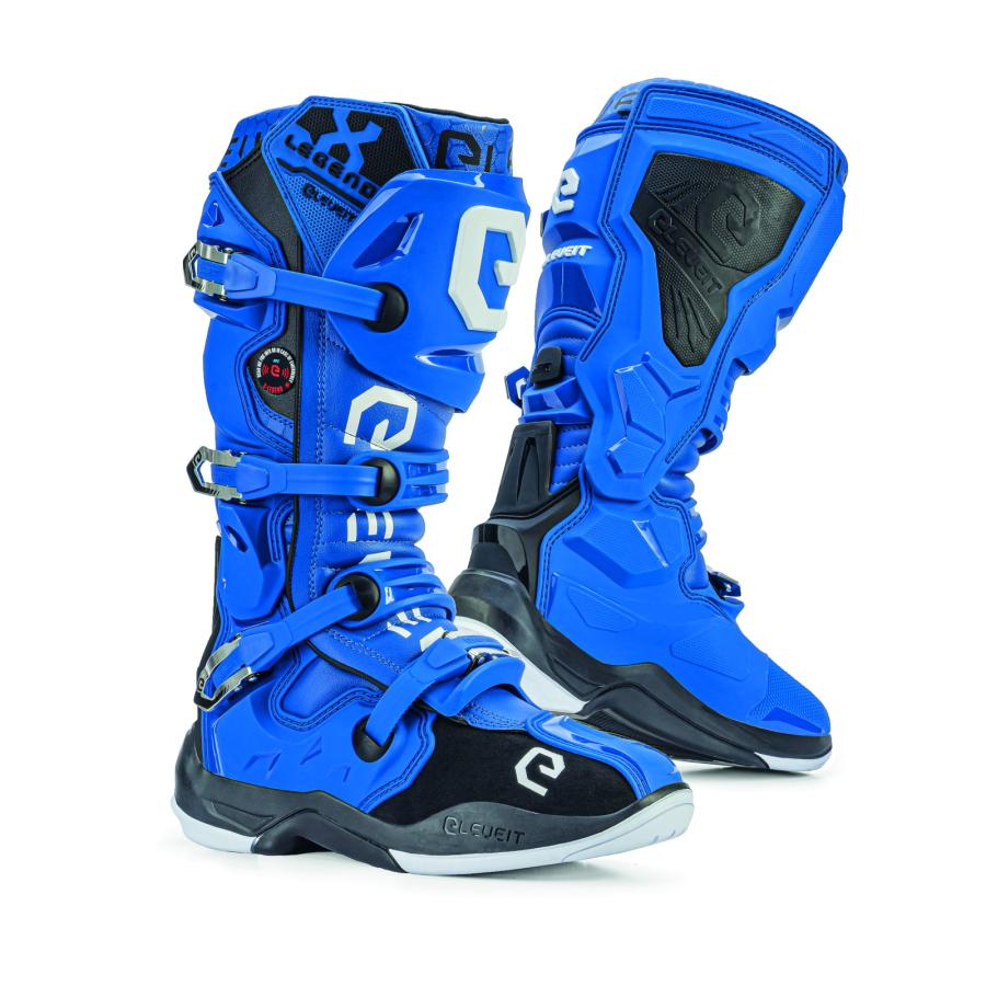 Eleveit X レジェンド オフロードブーツ ブルー 26.5cm 保護 林道