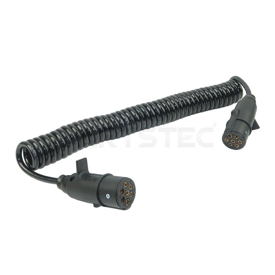 コイル式 7極 ジャンパー ケーブル トレーラー スパイラルケーブル