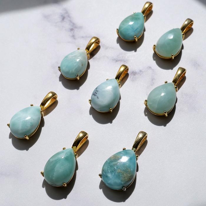 ラリマー ペンダントトップ ステンレス SUS304 金属アレ対応